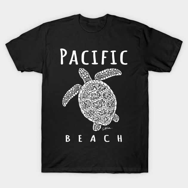 Pacific Beach, CA - Sea Turtle T-Shirt by jcombs